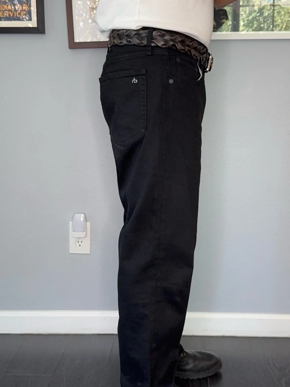Rag & Bone Fit 4 Straight Black Jeans 34x30